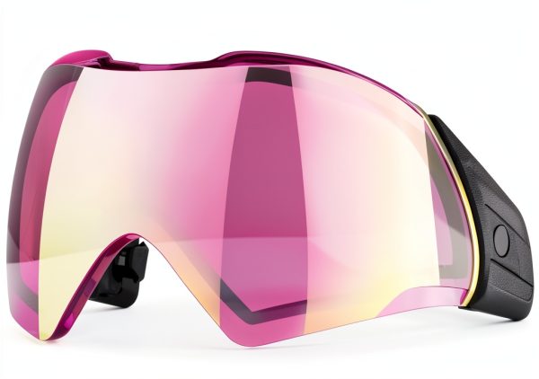 Push Paintball Rose Tint Mask Lens with Gold REVO Mirror Coating-0
