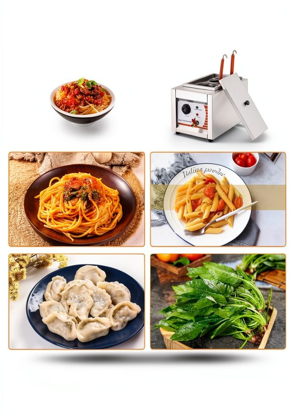 Commercial Pasta Cooker JIAWANSHUN 2‑Hole Stainless Steel Noodle-2