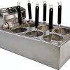 110V Commercial Pasta Cooker 6 Holes 1500W Electric Noodle Cooking Machine, 50-110? Stainless Steel Noodle Cooker Machine for Cafeterias, Restaurants, Food Stalls and More-0