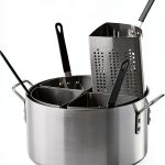Pasta Pots LJLZXPBUS 20qt Aluminum Cooker with 4 Steel Insert Baskets-0