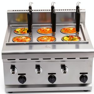 Eapmic Gas 6-Hole Pasta Cooker Commercial LPG with 6 Baskets-0