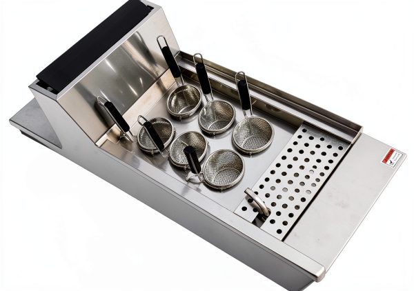 Commercial Gas Pasta Cooker, 70000 BTU, 11 Gallon Capacity, 6 Holes, Stainless Steel Construction PC11-1 ETL-6