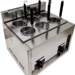 LP Gas 6 Hole Noodle Pasta Cooker Machine Table Top 6 Baskets Commercial Pasta Cooker 12L(3.17Gal) Capacity Pasta Cooking Tool 2800Pa-0