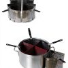 Pasta Pots LJLZXPBUS 20qt Aluminum Cooker with 4 Steel Insert Baskets-3
