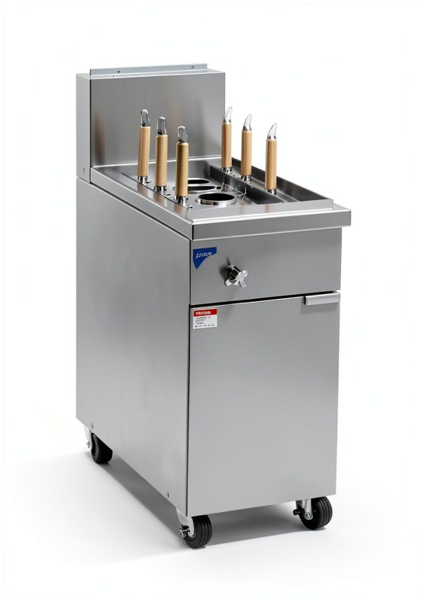 Commercial Gas Pasta Cooker, 70000 BTU, 11 Gallon Capacity, 6 Holes, Stainless Steel Construction PC11-1 ETL-1