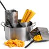 Pasta Pots LJLZXPBUS 20qt Aluminum Cooker with 4 Steel Insert Baskets-1