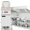 Commercial Gas Pasta Cooker with 6 baskets Natural Gas Noodle Cooking Boiler with Precise Temperature Control（86°F-257°F）Auto Gas Shut-off for Restaurant Buffet, Food Truck- 122000 BTU-6