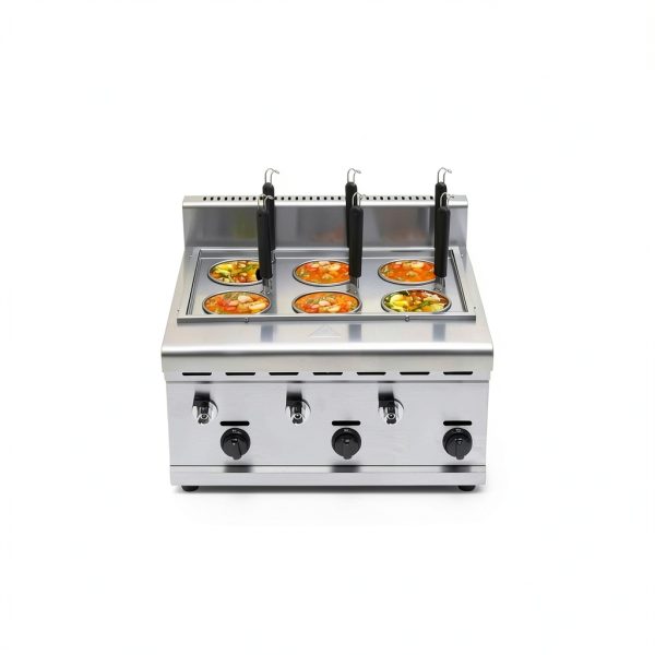 Commercial Pasta Cooker HinLIaDa 6-Hole Steel Gas Noodle Maker-1