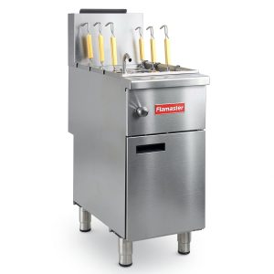 Commercial Gas Pasta Cooker with 6 baskets Natural Gas Noodle Cooking Boiler with Precise Temperature Control（86°F-257°F）Auto Gas Shut-off for Restaurant Buffet, Food Truck- 122000 BTU-0