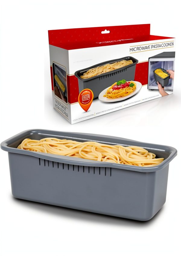 Perfect Life Ideas Microwave Pasta Cooker with Strainer Lid - No-Mess-0