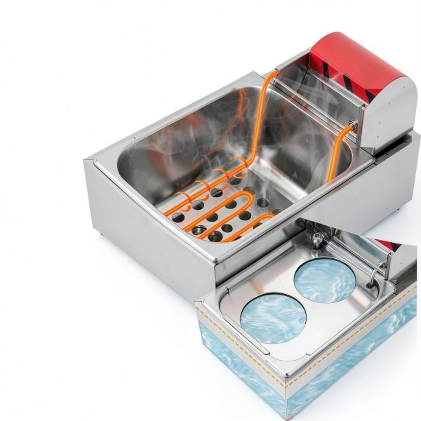 JIAWANSHUN Commercial Pasta Cooker with Adjustable Temp, Stainless-5