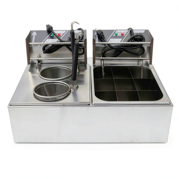 Pasta Cooking Machine 2-in-1 JARYANNIX Commercial 10L+10L Dual Basket-0
