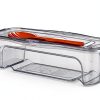 Microwave Pasta Cooker sdybjml 2-Piece Stackable Set White Plastic-1