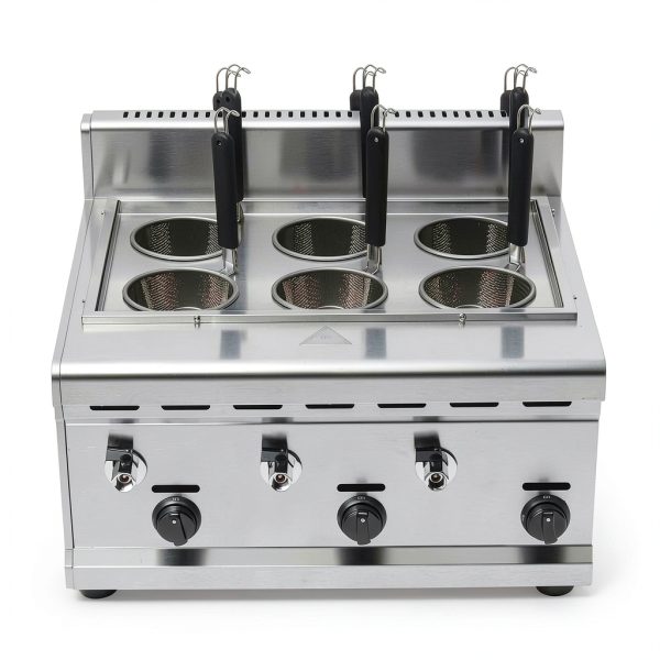 Commercial Pasta Cooker HinLIaDa 6-Hole Steel Gas Noodle Maker-2