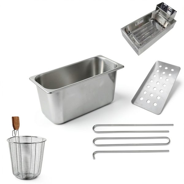 Commercial Electric Pasta Cooker with 6 Baskets, Stainless Steel,-2