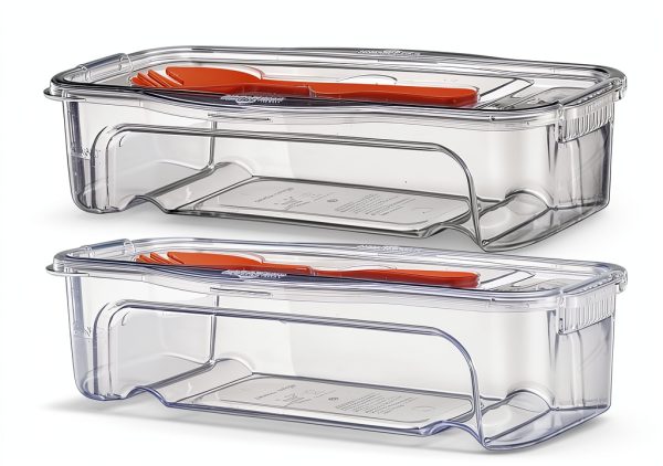 Stackable Microwave Pasta Cooker 2PCS Strainer Lid and Fork BPA Free-0