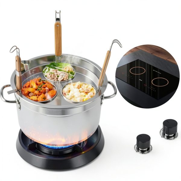Stainless Steel Pasta Pot with Strainer Baskets, CWTRLPC Commercial-5