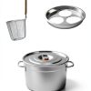 Stainless Steel Pasta Pot with Strainer Baskets, CWTRLPC Commercial-2