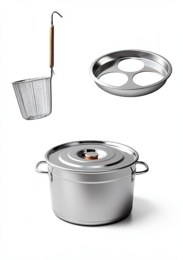 Stainless Steel Pasta Pot with Strainer Baskets, CWTRLPC Commercial-2