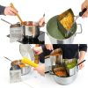 5 Quart Pasta Strainer Basket Insert with Mesh Deep Perforated Stainless Steel Blanching Basket for Boiling Noodles and Vegetables-4