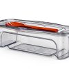 Stackable Microwave Pasta Cooker 2PCS Strainer Lid and Fork BPA Free-7