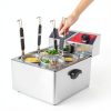 Electric Noodle Cooker 4 Holes Cooking Machine, Stainless Steel Electric Pasta Cooker with 4 Strainer Baskets, Temperature Adjustable Boiler for Spaghetti Macaroni, Ramen, 110V 3.5KW US plug-1