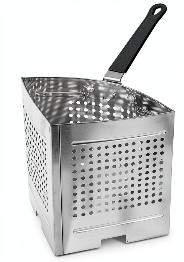 5 Quart Pasta Strainer Basket Insert with Mesh Deep Perforated Stainless Steel Blanching Basket for Boiling Noodles and Vegetables-1