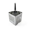 5 Quart Pasta Strainer Basket Insert with Mesh Deep Perforated Stainless Steel Blanching Basket for Boiling Noodles and Vegetables-3