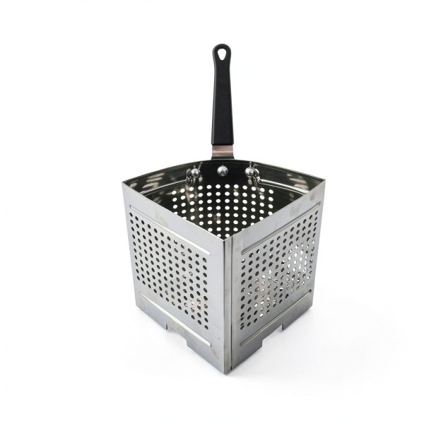 5 Quart Pasta Strainer Basket Insert with Mesh Deep Perforated Stainless Steel Blanching Basket for Boiling Noodles and Vegetables-3