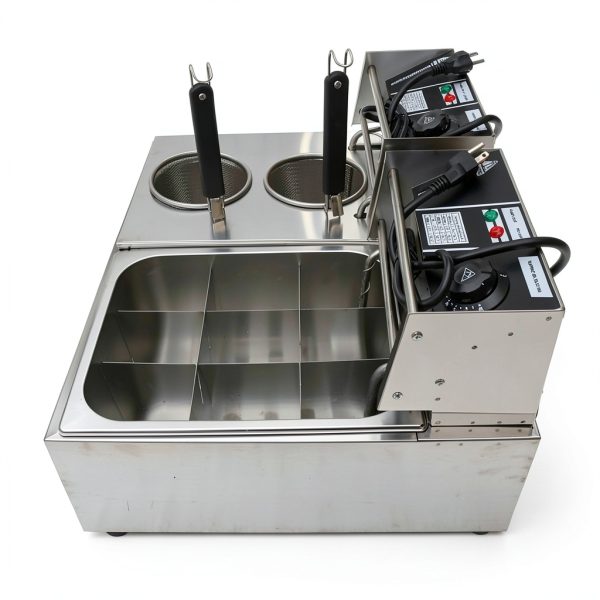 Pasta Cooking Machine 2-in-1 JARYANNIX Commercial 10L+10L Dual Basket-3