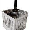 5 Quart Pasta Strainer Basket Insert with Mesh Deep Perforated Stainless Steel Blanching Basket for Boiling Noodles and Vegetables-0