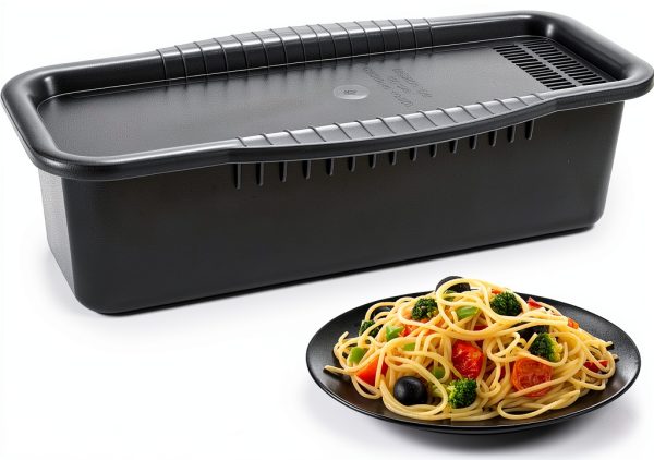 Perfect Life Ideas Microwave Pasta Cooker with Strainer Lid - No-Mess-1