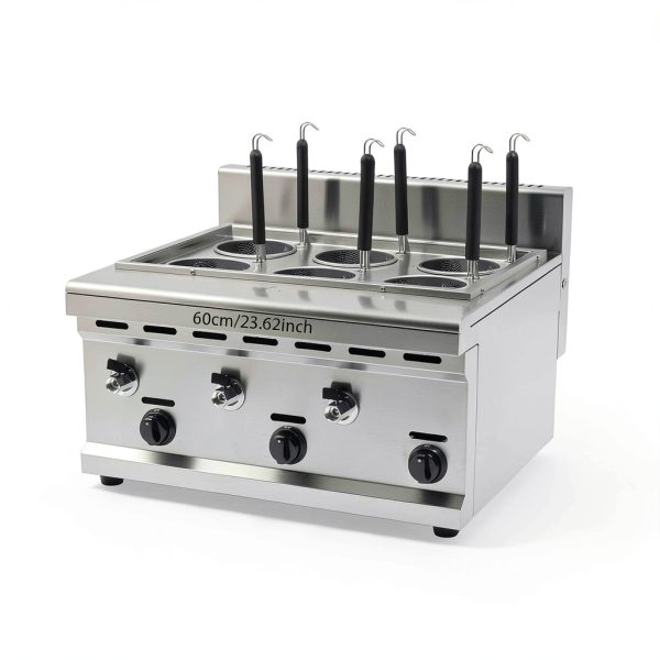 Commercial Pasta Cooker HinLIaDa 6-Hole Steel Gas Noodle Maker-8