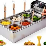 Commercial Electric Pasta Cooker with 6 Baskets, Stainless Steel,-0