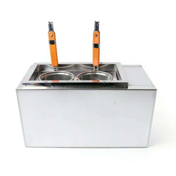2 Holes Noodle Cooking Machine HinLIaDa 110V 2kW Steel Pasta Cooker-2