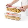 Stackable Microwave Pasta Cooker 2PCS Strainer Lid and Fork BPA Free-3