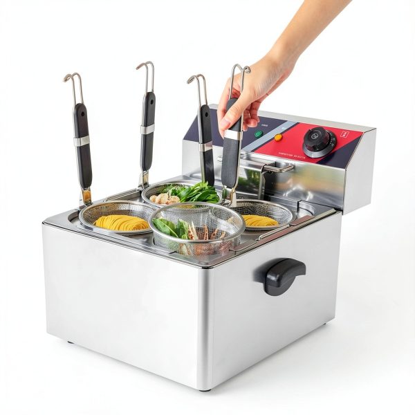 Electric Noodle Cooker Etoileshop Pasta Cooker 4 Baskets-3
