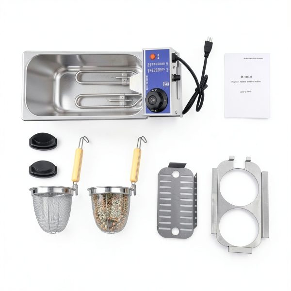 2 Holes Noodle Cooking Machine, 110V 1200W Commercial Pasta Cooker-5