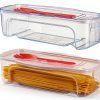 Microwave Pasta Cooker sdybjml 2-Piece Stackable Set White Plastic-2