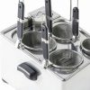 Electric Noodle Cooker 4 Holes Cooking Machine, Stainless Steel Electric Pasta Cooker with 4 Strainer Baskets, Temperature Adjustable Boiler for Spaghetti Macaroni, Ramen, 110V 3.5KW US plug-5