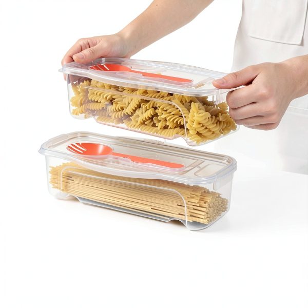 Microwave Pasta Cooker sdybjml 2-Piece Stackable Set White Plastic-6